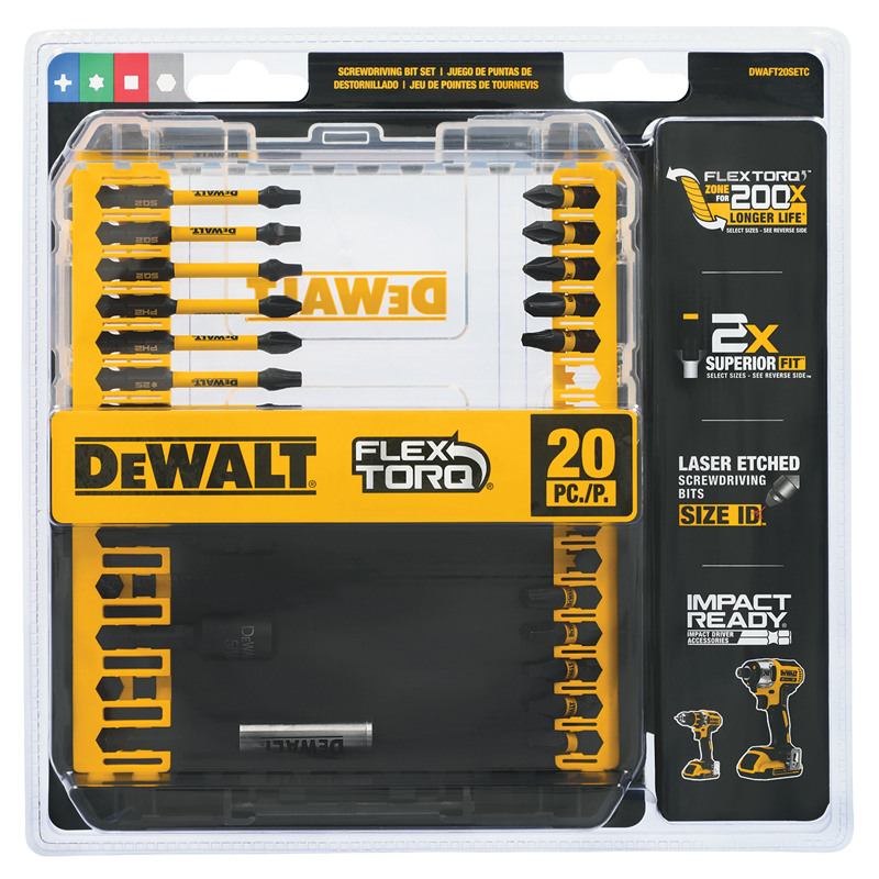 DeWalt® FlexTorq® 20 Pc. Assorted Screwdriving Bit Set