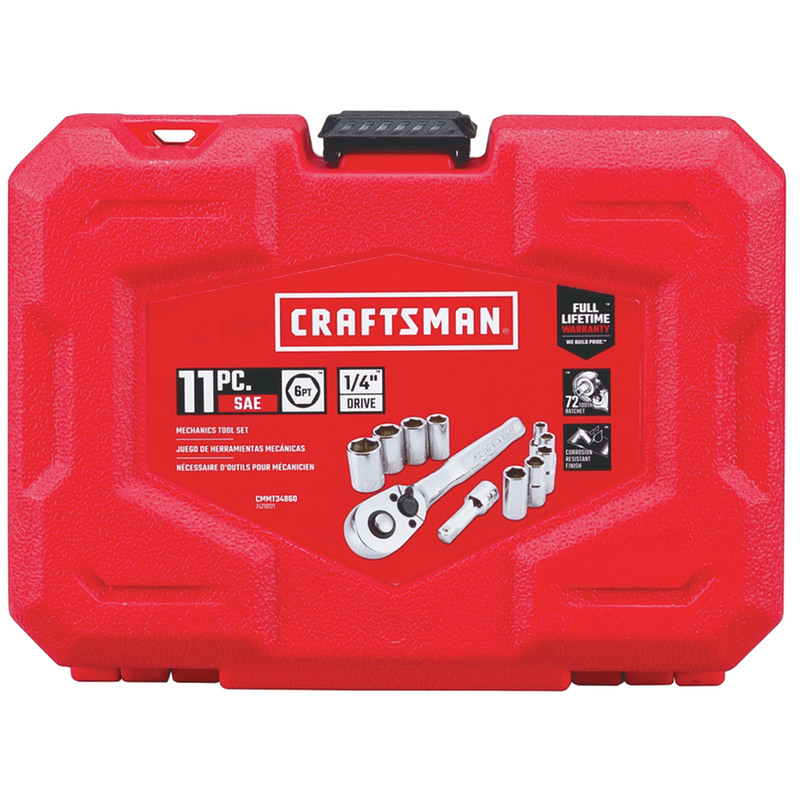 Craftsman® 11 Pc. SAE 6 Point Socket And Ratchet Set