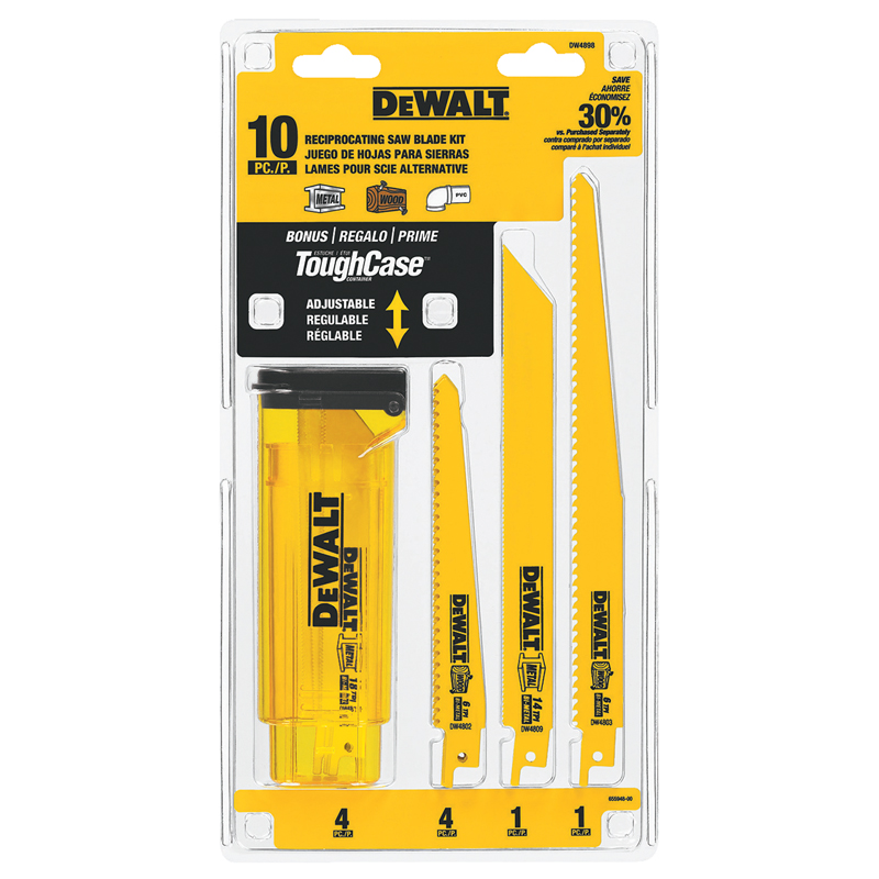 DeWalt® 10 Pc. Reciprocating Saw Blade Set