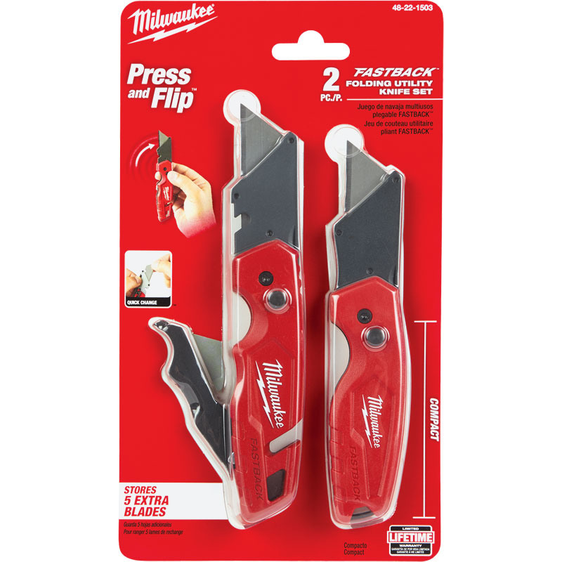 Milwaukee® 2 Pk. Folding Utility Knife Set