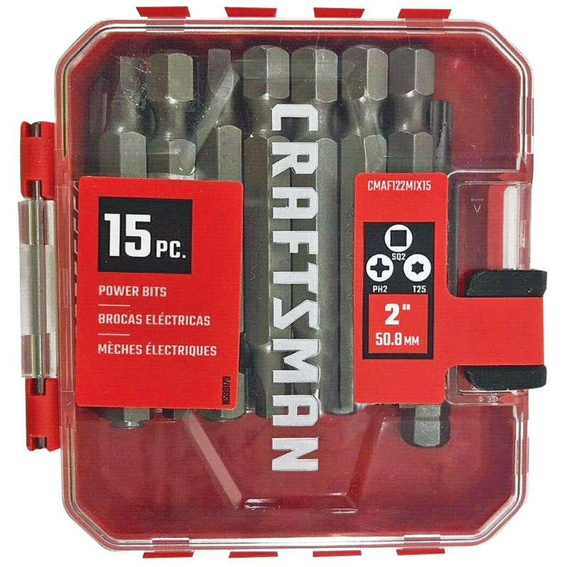 Craftsman® 15 Pc. Phillips Square Torx Drill And Driver Bit Set