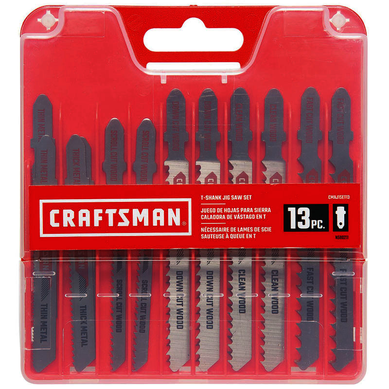 Craftsman® 13 Pc. T-Shank Jig Saw Blade Set