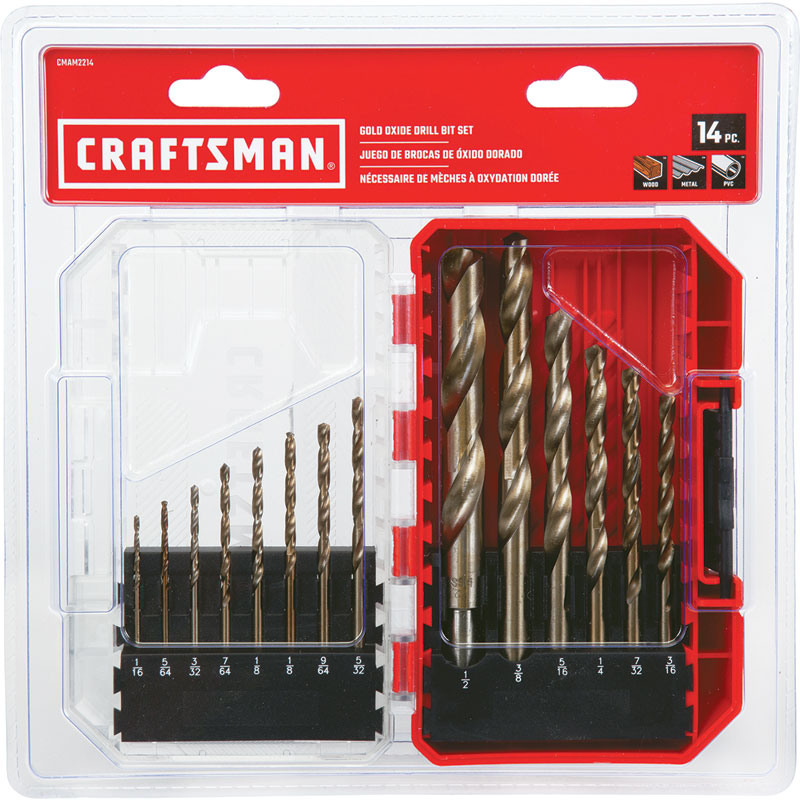 Craftsman® 14 Pc. Gold Oxide Drill Bit Set