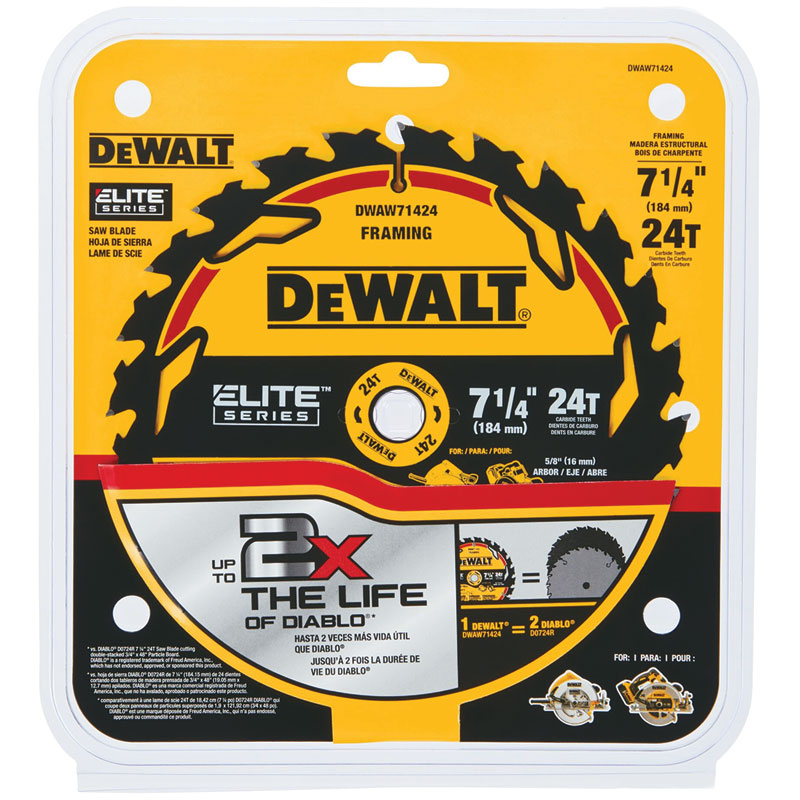 DeWalt® 7-1/4" Elite Series Carbide Circular Saw Blade