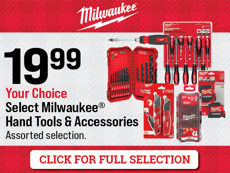 Select Milwaukee® Hand Tools & Accessories