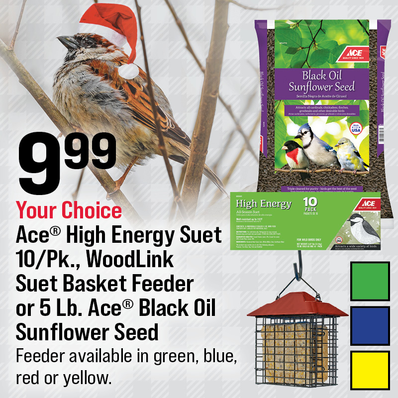 Select Ace® Birding Feeds and Suet Basket Feeders