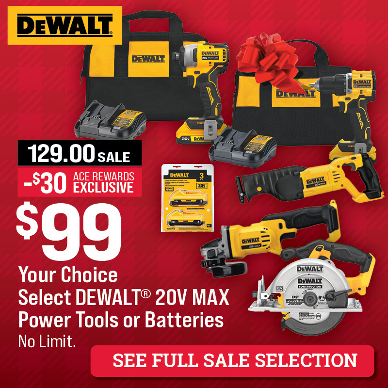 Select DeWalt® 20V MAX Power Tools or Batteries