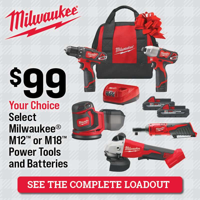 Select Milwaukee® M12™ or M18™ Power Tools and Batteries