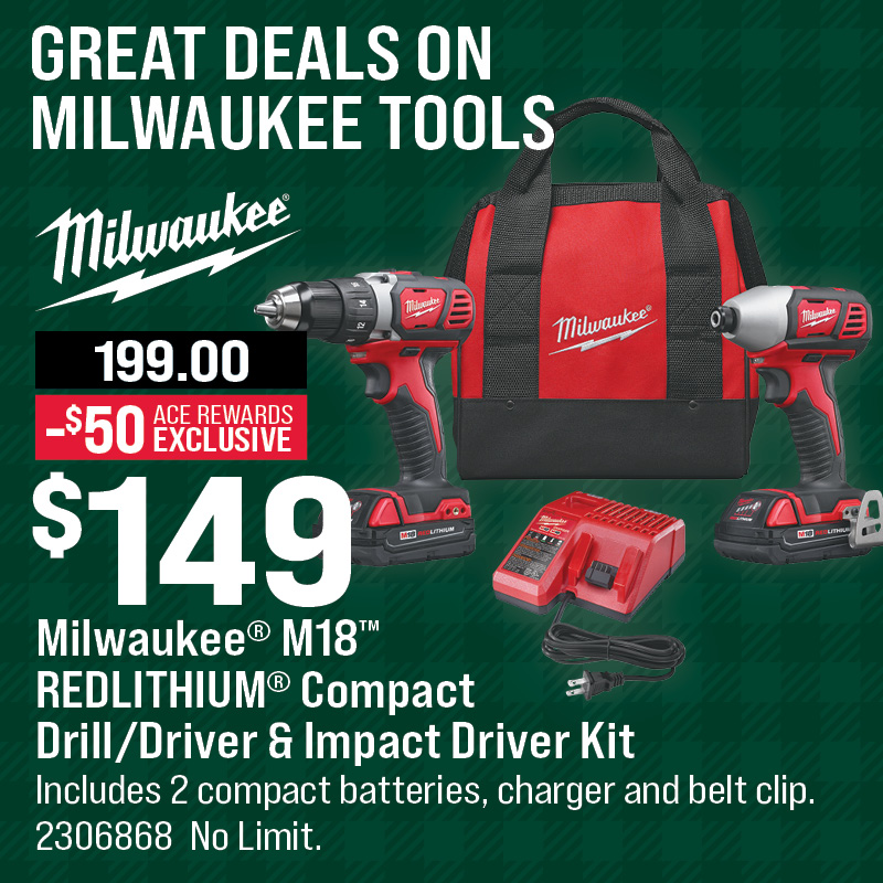 Milwaukee® M18™ REDLITHIUM® Compact Drill/Driver & Impact Driver Kit