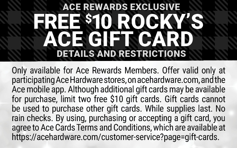 Rocky's $10 Ace Gift Card Promo