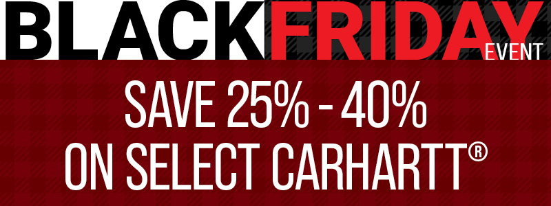 Save 25%-40% on Select Carhartt® BLACK FRIDAY Deal