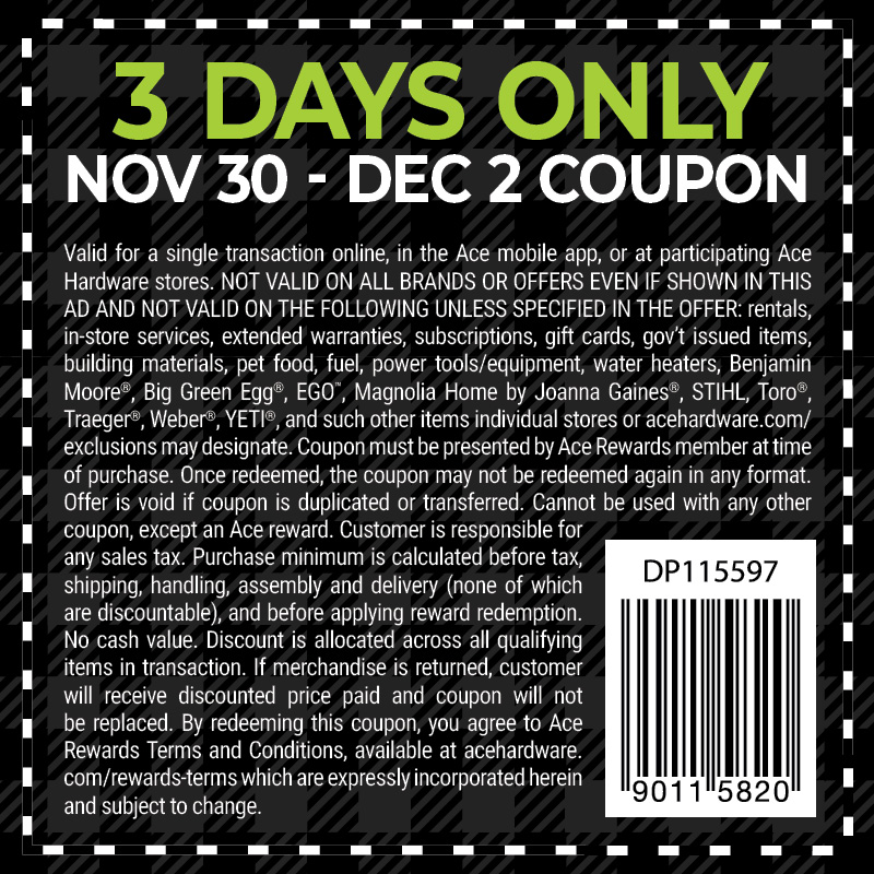 3 Day Only Coupon Details