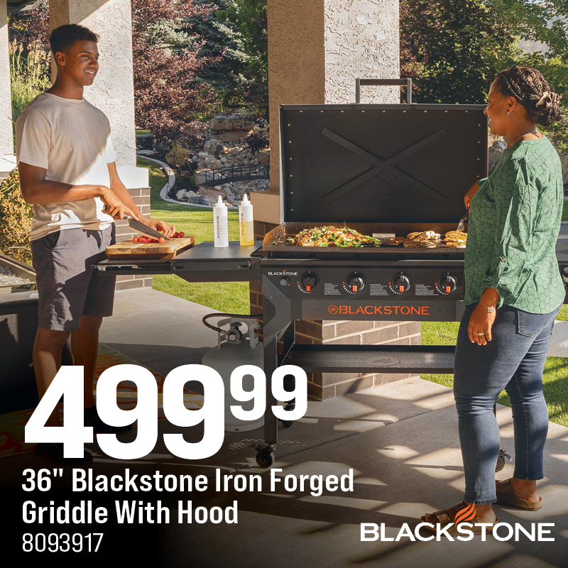 36" Blackstone® Iron Forged Griddle With Hood