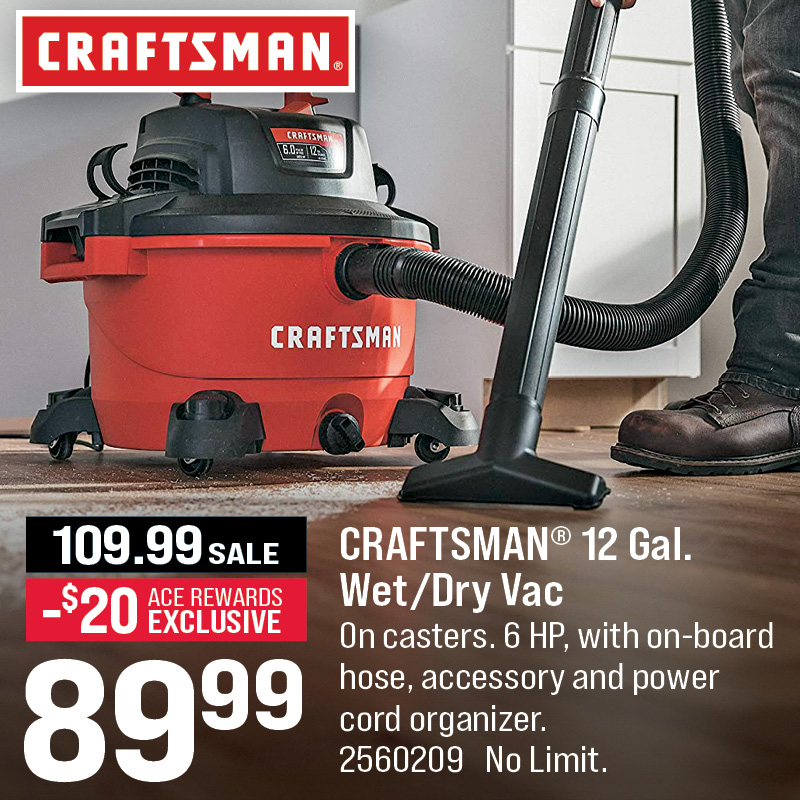 Craftsman® 12 Gal. Wet/Dry Vac