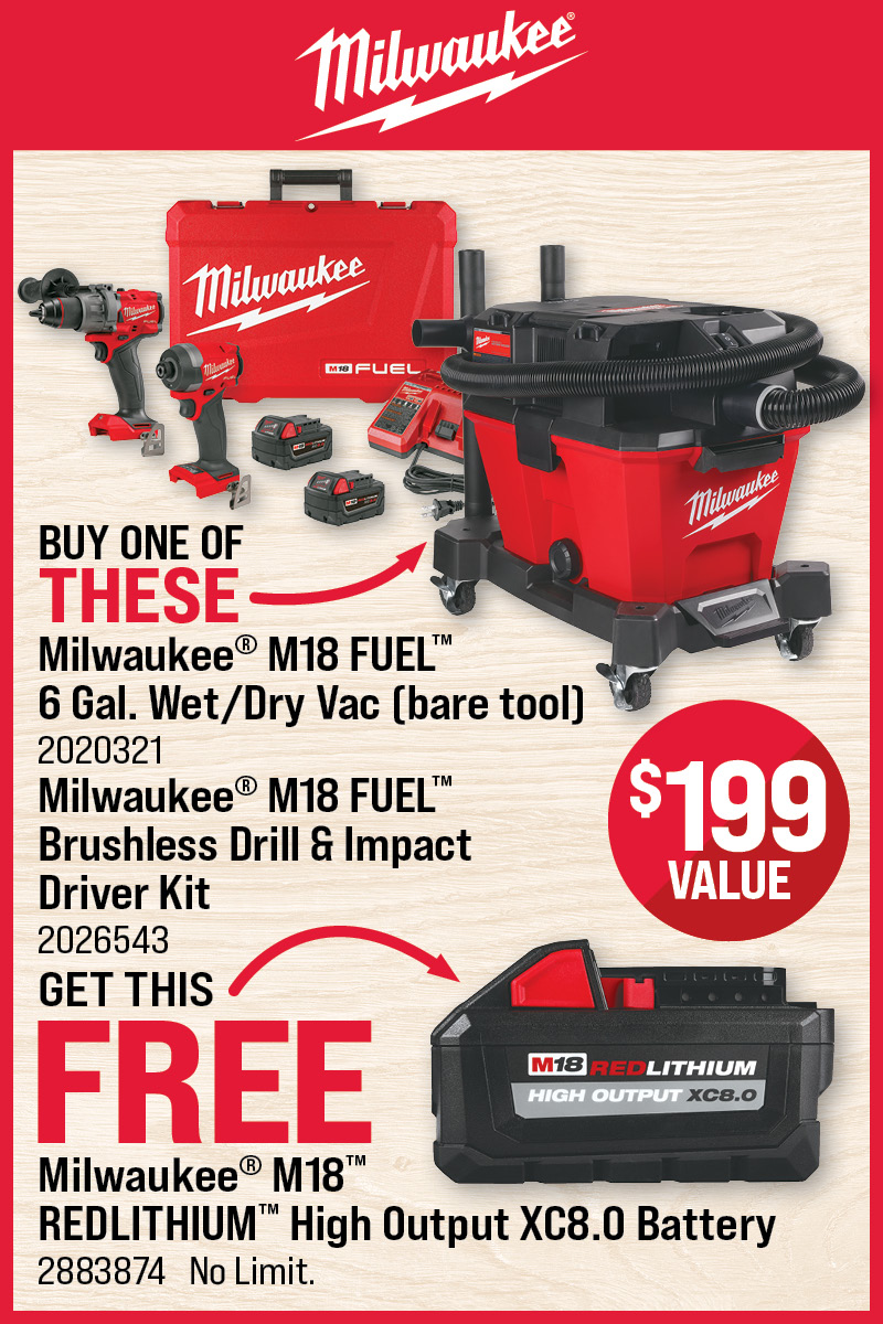 Milwaukee® M18 FUEL™ Tool and FREE REDLITHIUM™ Battery