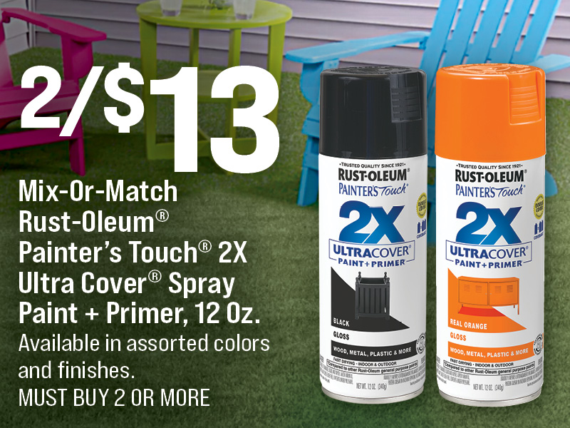 Rust-Oleum® Painter's Touch® 2X Ultra Cover® Spray Paint + Primer, 12 Oz.