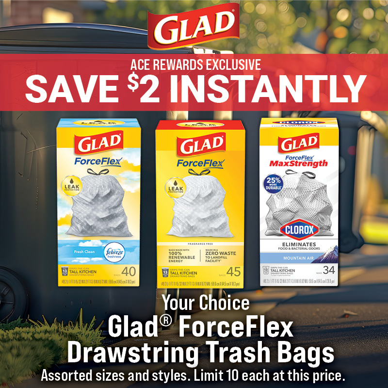 Glad® ForceFlex Drawstring Trash Bags