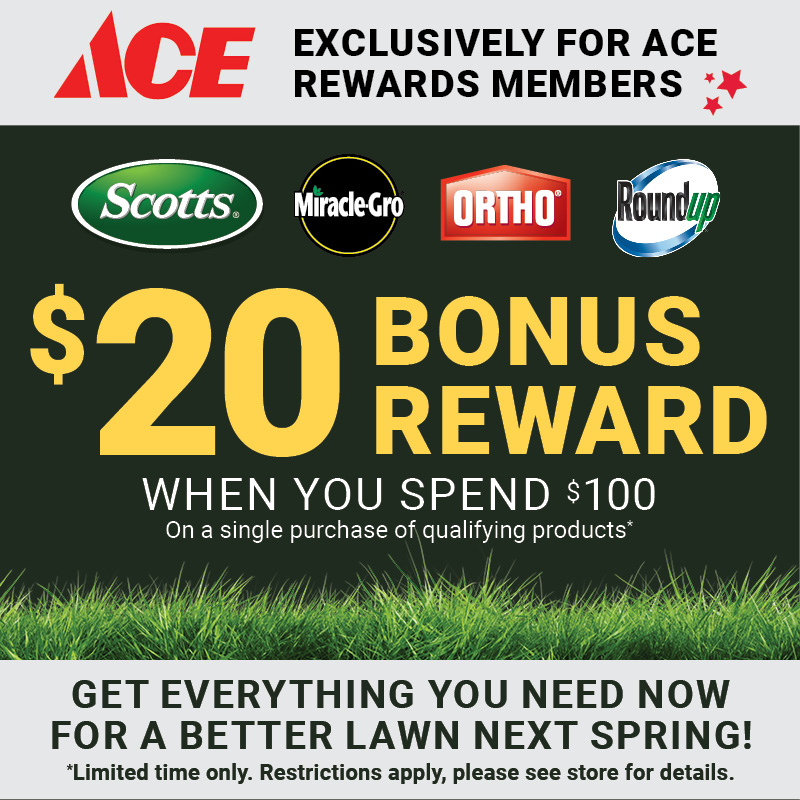 Save $20 When you spend $100 On Lawn Supplies