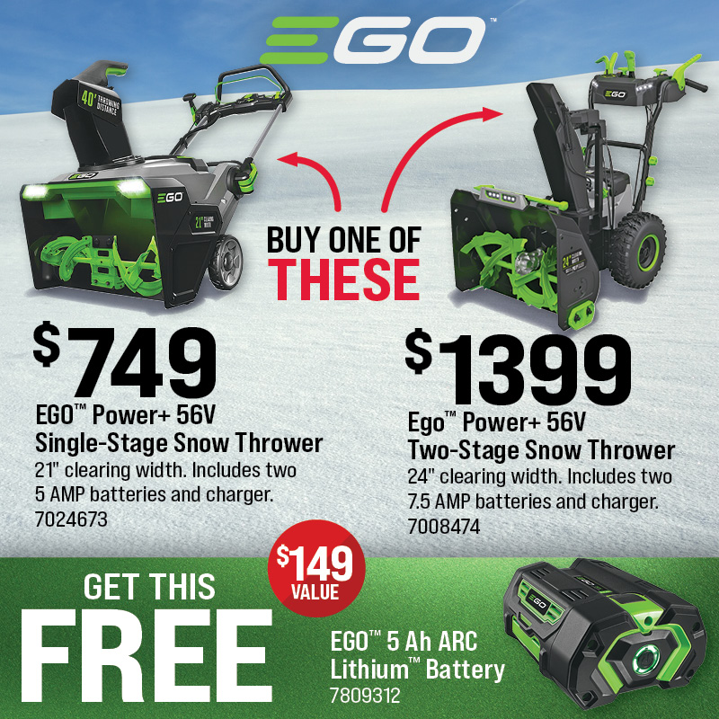 EGO™ Snow Thrower / Battery Deal