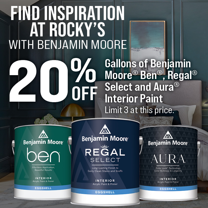 Gallons of Benjamin Moore® Interior Paint Products