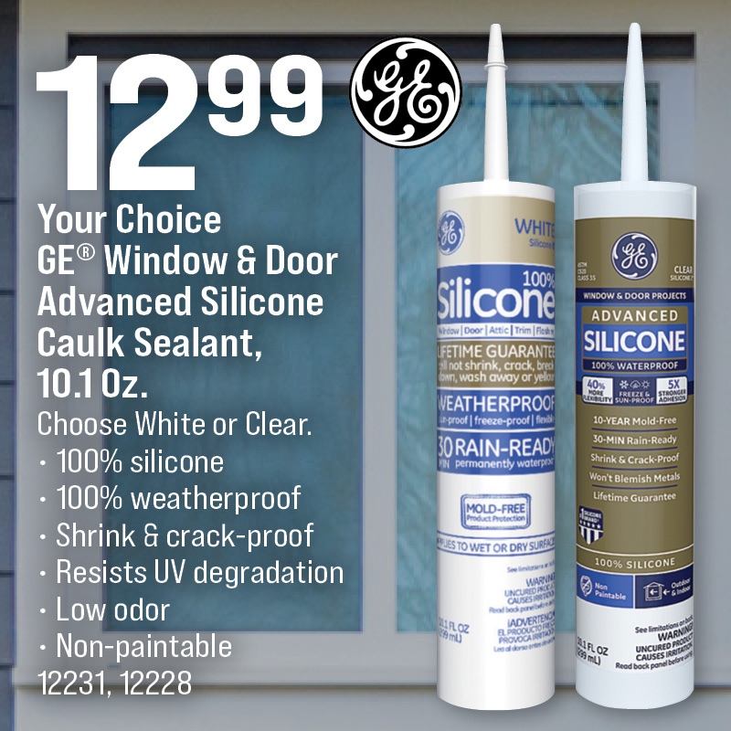 GE® Window & Door Advanced Silicone Caulk Sealant