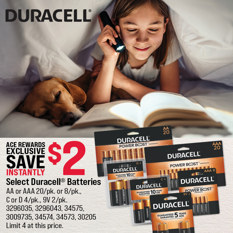 Select Duracell® Batteries