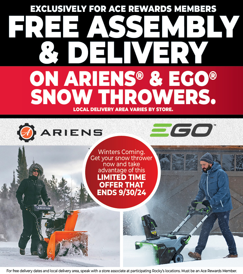 Assembly & Delivery Deal on Ariens® & EGO™ Snow Throwers