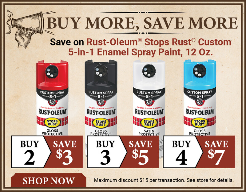 Save on Rust-Oleum® Stops Rust® Custom 5-in-1 Enamel Spray Paint, 12 Oz.
