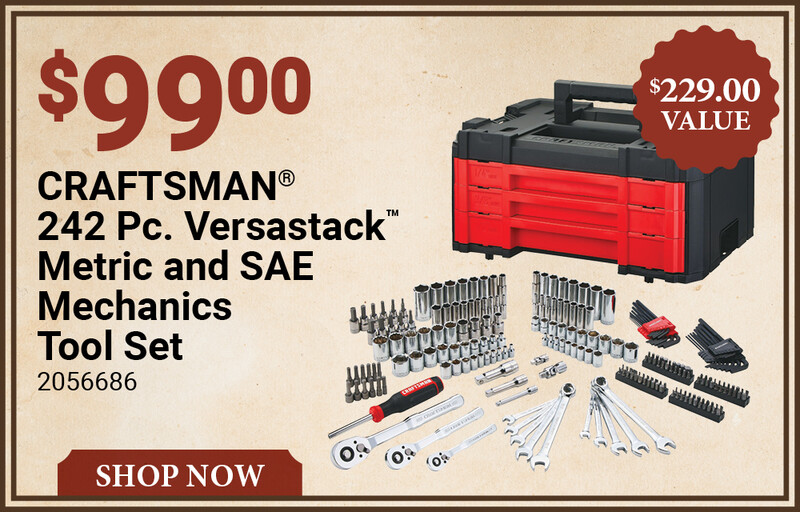 CRAFTSMAN® 242 Pc. Versastack™ Metric and SAE Mechanics Tool Set