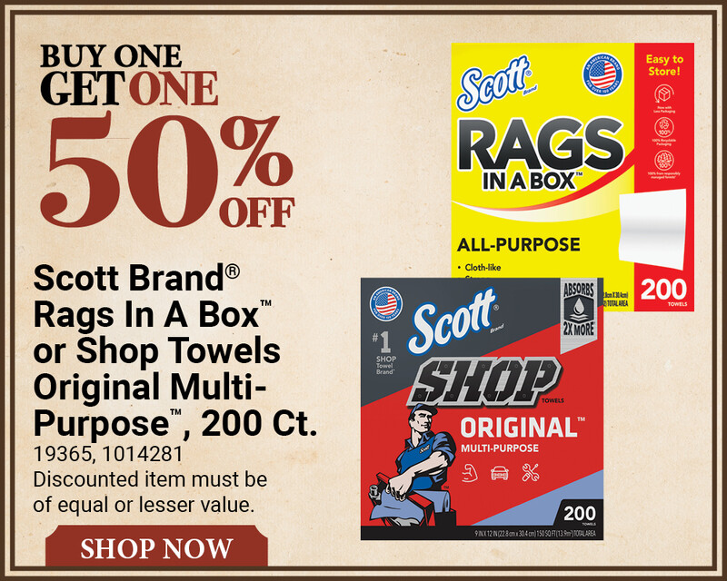 Scott Brand® Rags In A Box™ or Shop Towels Original Multi-Purpose™, 200 Ct.